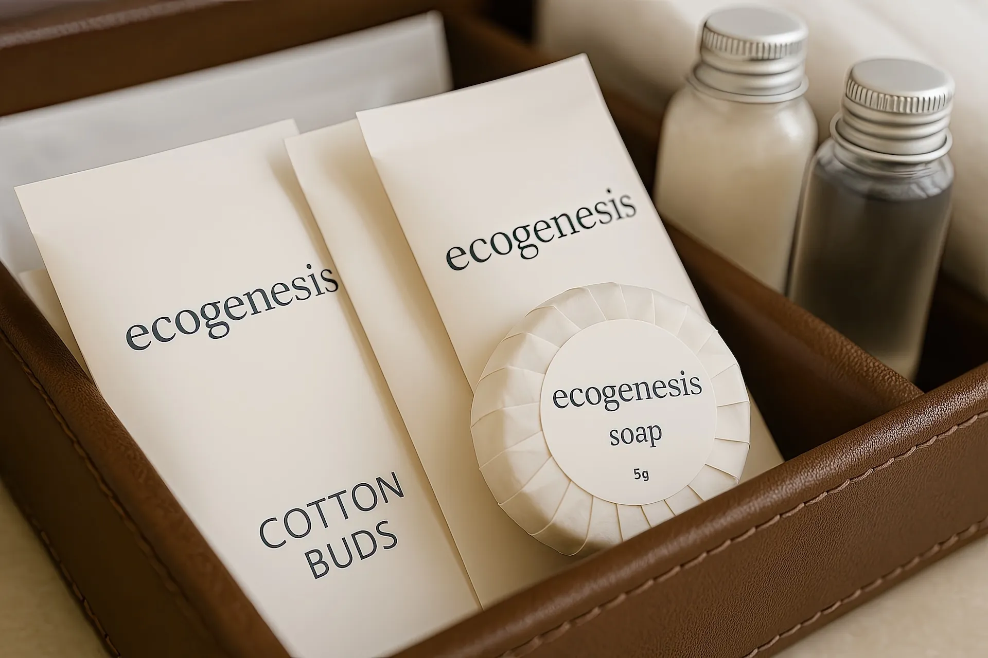 Hotel-Details wie Hausschuhe und Handtücher – hochwertig inszeniert.