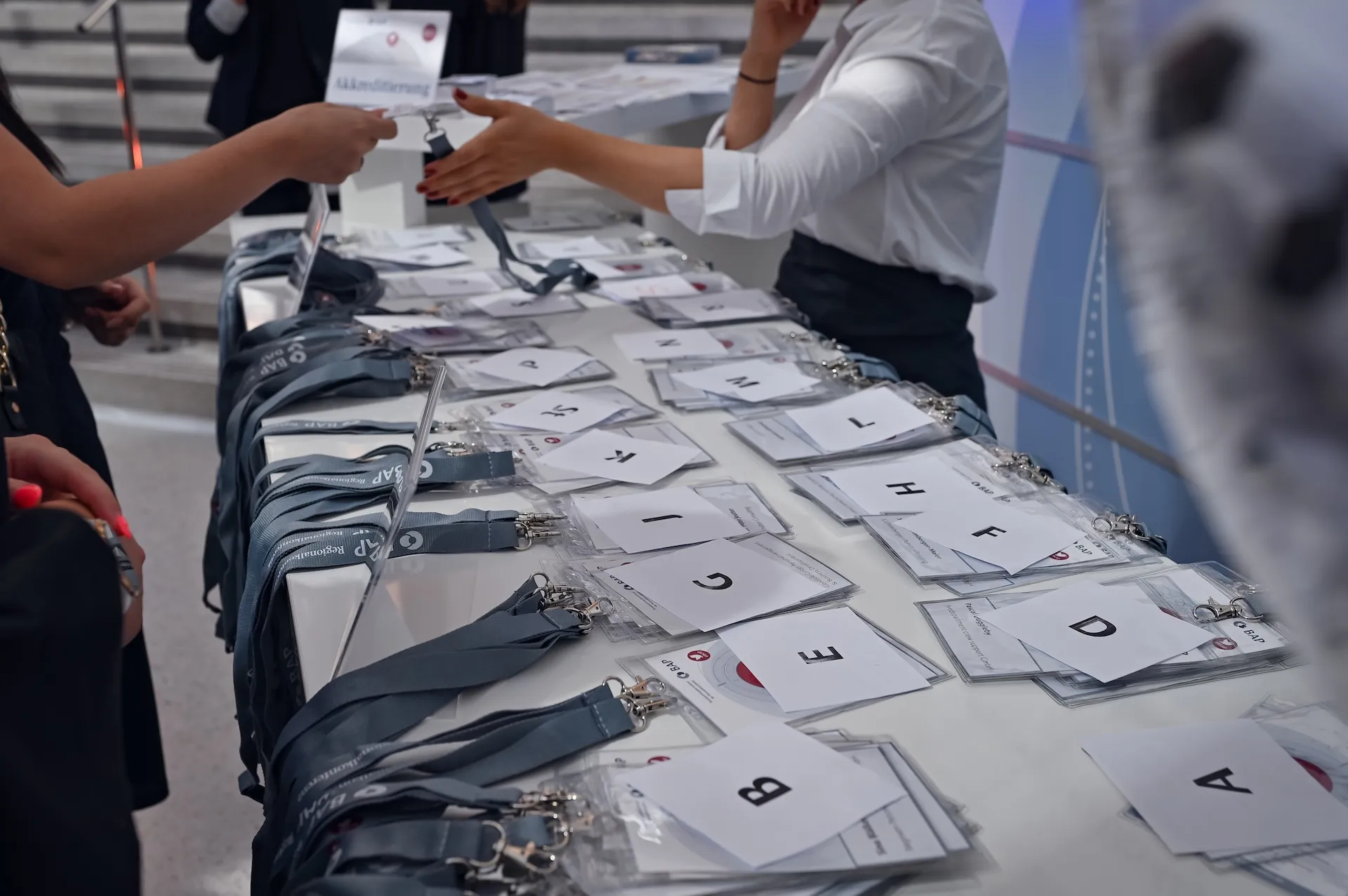 Namensschilder beim Business-Event